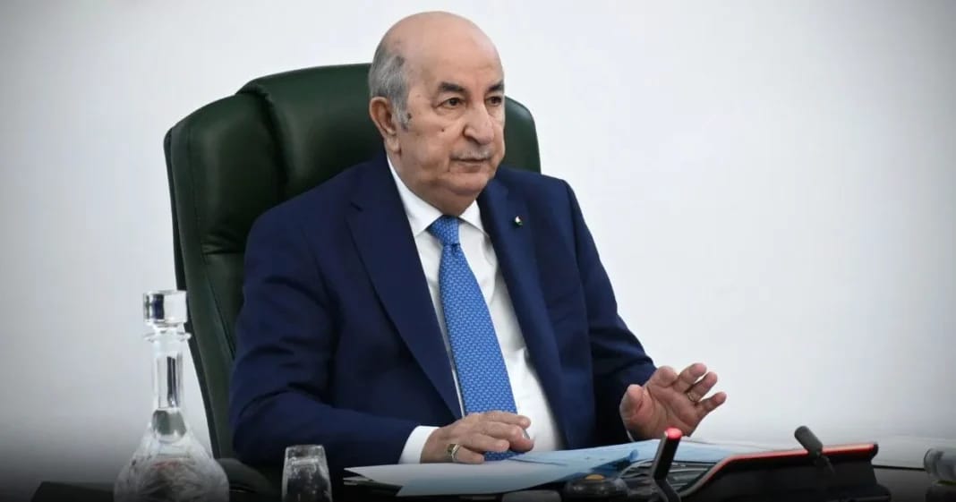 Abdelmadjid Tebboune lors d'une réunion officielle en Algérie.