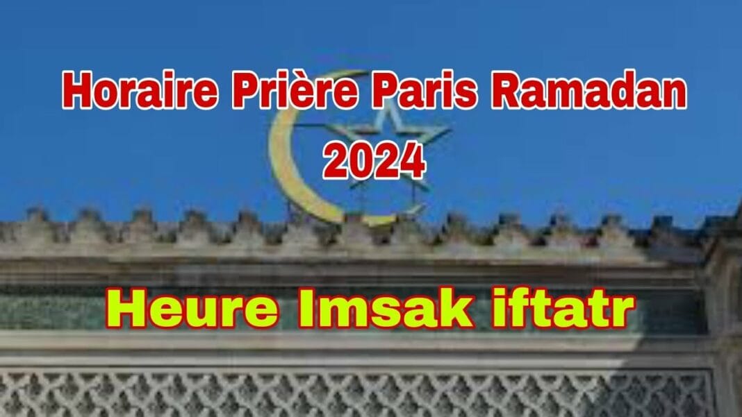 Ramadan 2024 : Horaires de l’Imsak et de l’Iftar du samedi 16 mars 2024 Horaires de l'Imsak et de l'Iftar pour Ramadan 2024 à Paris.