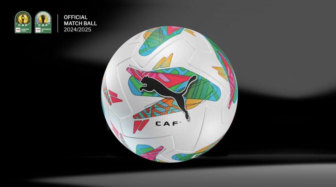 CAF : ‘‘OLA’’, le nouveau ballon des interclubs ! Ballon de football CAF 2024/2025 avec design coloré.