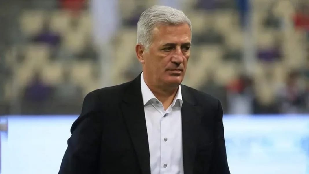 Vladimir Petkovic, entraîneur de football, lors d'une conférence.