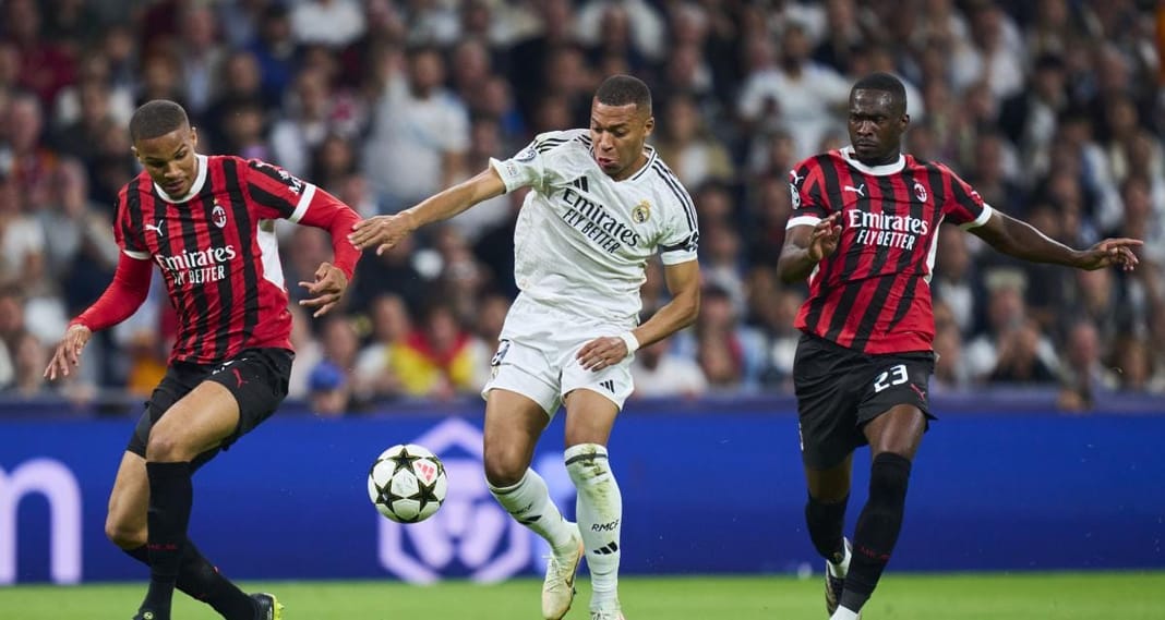 Ligue des Champions : l’AC Milan surprend le Real Madrid 3-1 au Bernabéu Joueurs d'AC Milan et Real Madrid en action lors d'un match de Ligue des Champions.