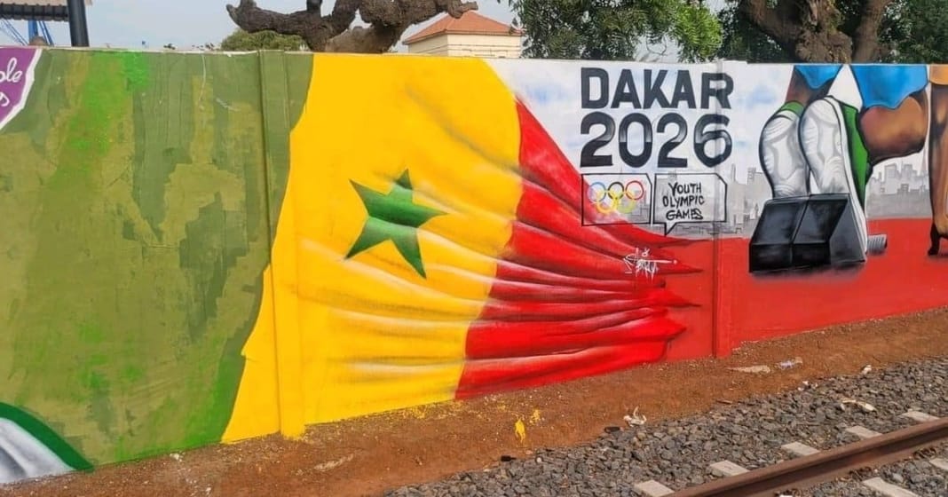 Algérie aux Jeux Méditerranéens : 248 athlètes visent Tarente Graffiti coloré pour les Jeux Olympiques de Dakar 2026.