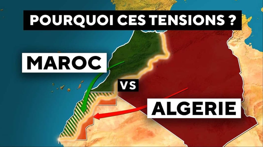 Maroc : Amar Belani alerte sur un risque de conflit régional Carte illustrant les tensions entre le Maroc et l'Algérie sur le gaz.