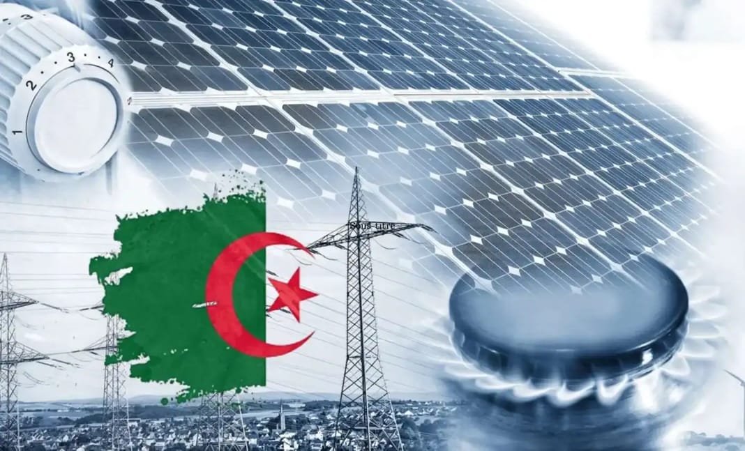 Algérie 2030 : ces méga-chantiers qui vont tout changer Panneaux solaires, éoliennes et drapeau algérien pour l'énergie verte.