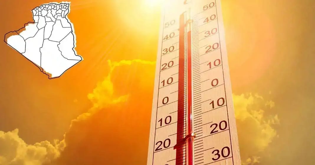 Météo : canicule et orages frappent plusieurs wilayas du pays Thermomètre indiquant une forte chaleur en Algérie.