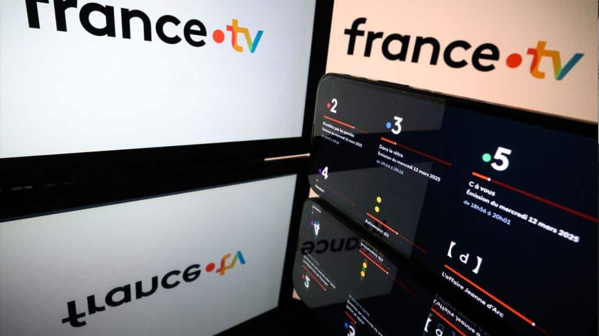 Capture d'écran de France 2 et France.tv avec logos visibles.