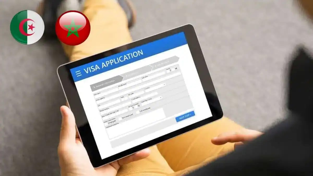 Formulaire de demande de visa sur tablette pour Algériens et Marocains.