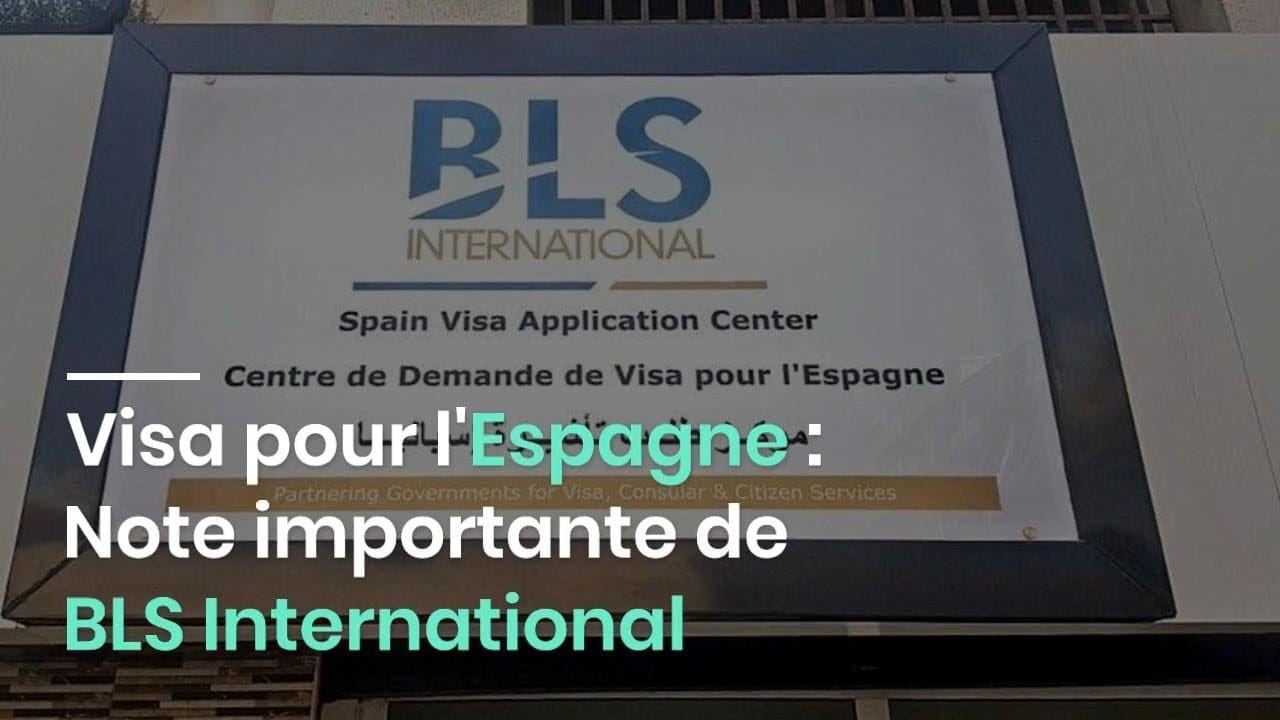Panneau BLS International pour demande de visa Espagne en Algérie.