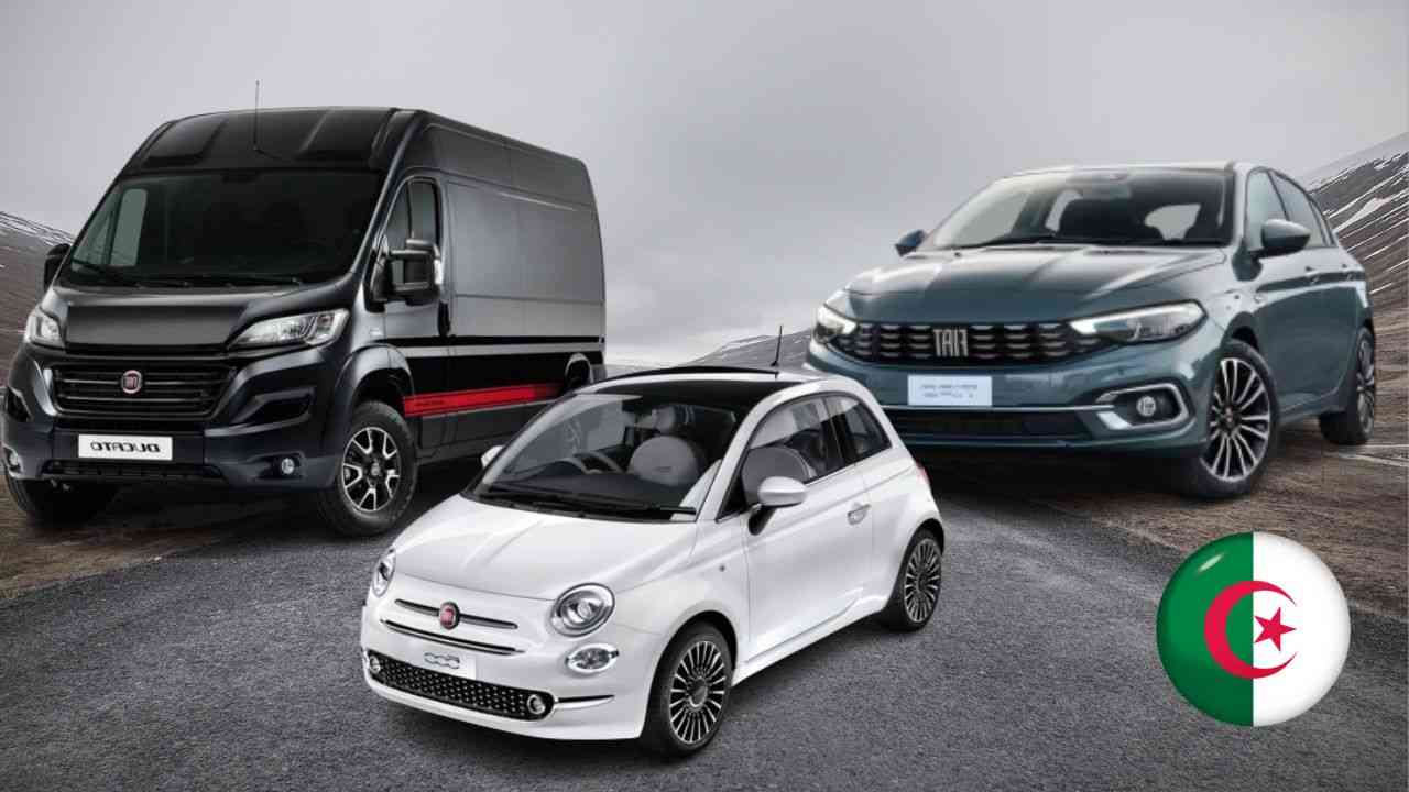 Voitures Fiat 500 et véhicules Stellantis en Algérie.