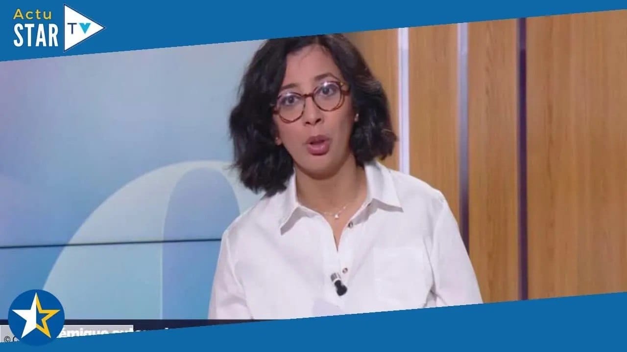 Neila Latrous, journaliste, lors d'une émission télévisée.
