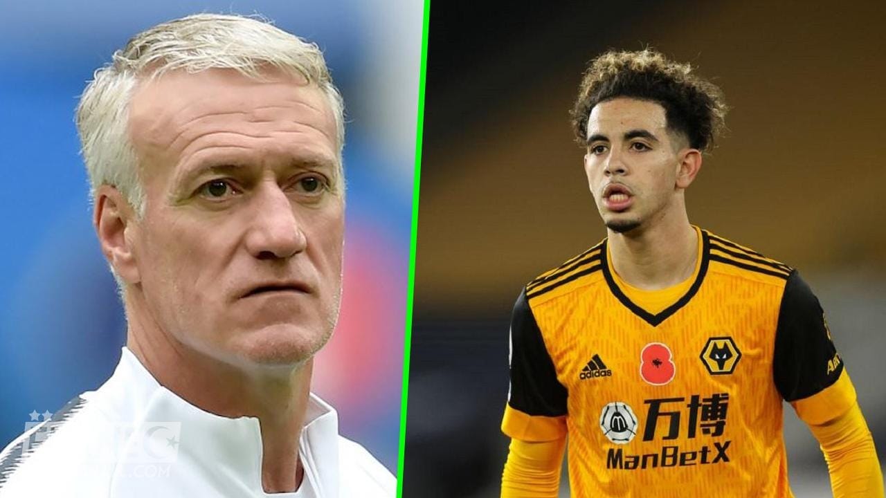 Rayan Ait Nouri lors d'un match, portant le maillot de Wolverhampton.