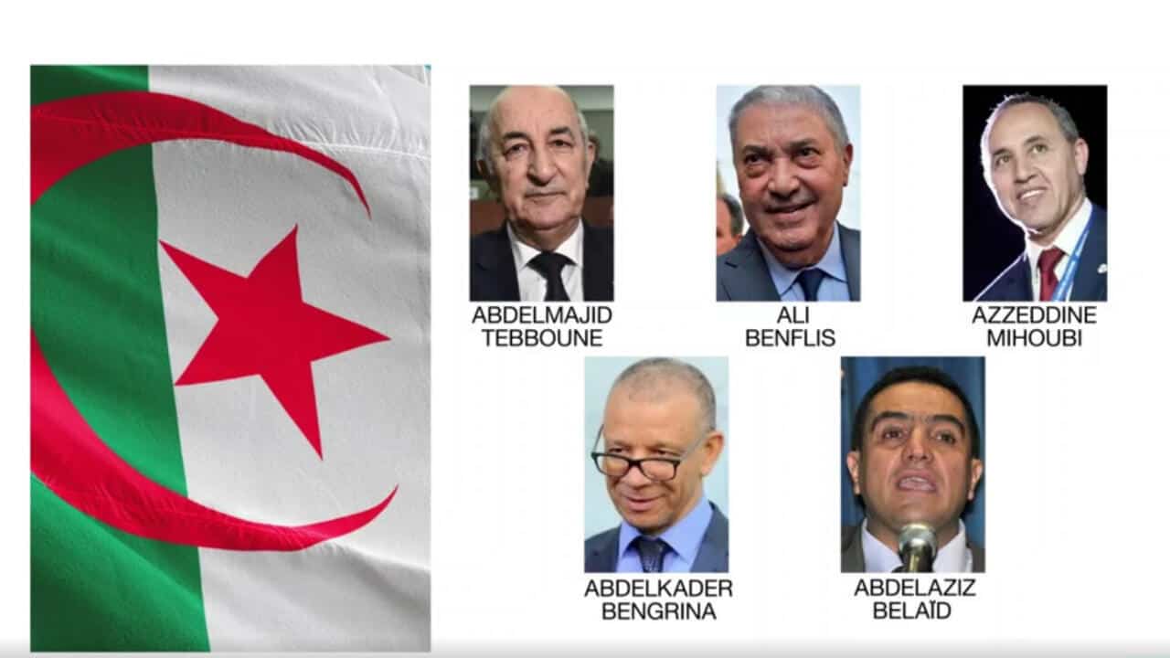 Leaders politiques algériens lors d'un événement national.