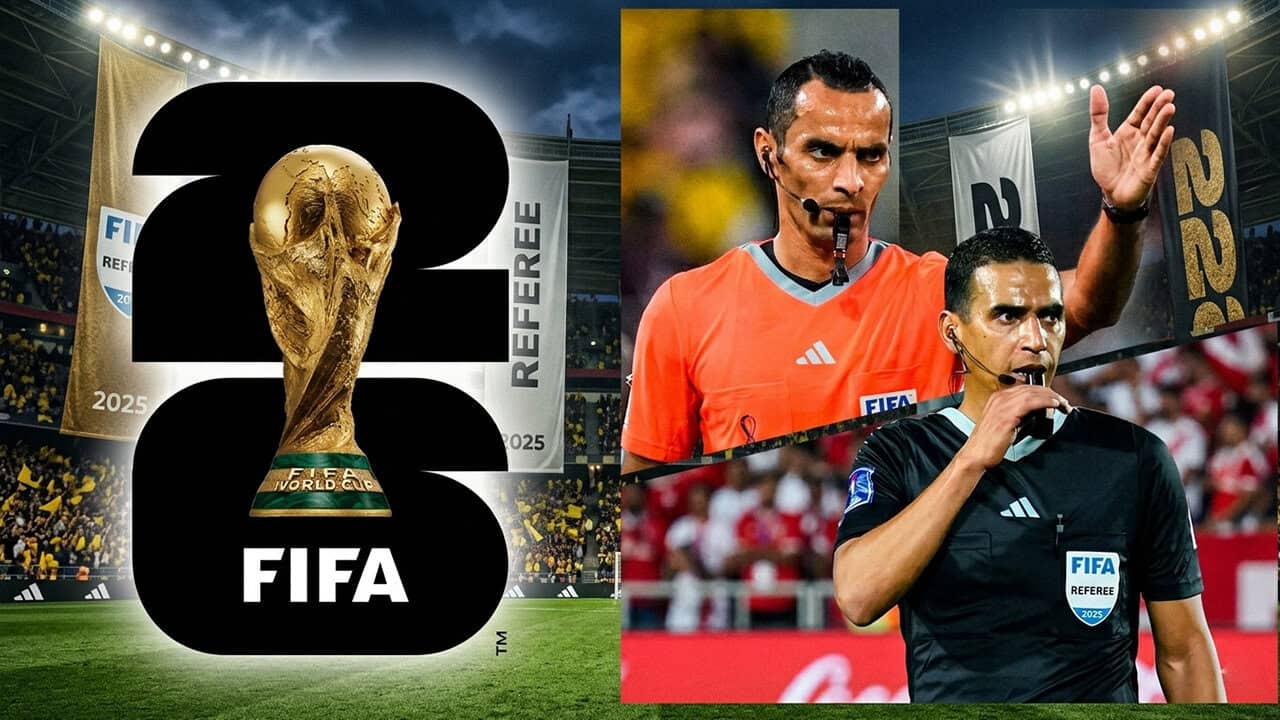 Arbitres de la Coupe du Monde 2026 en action sur le terrain.