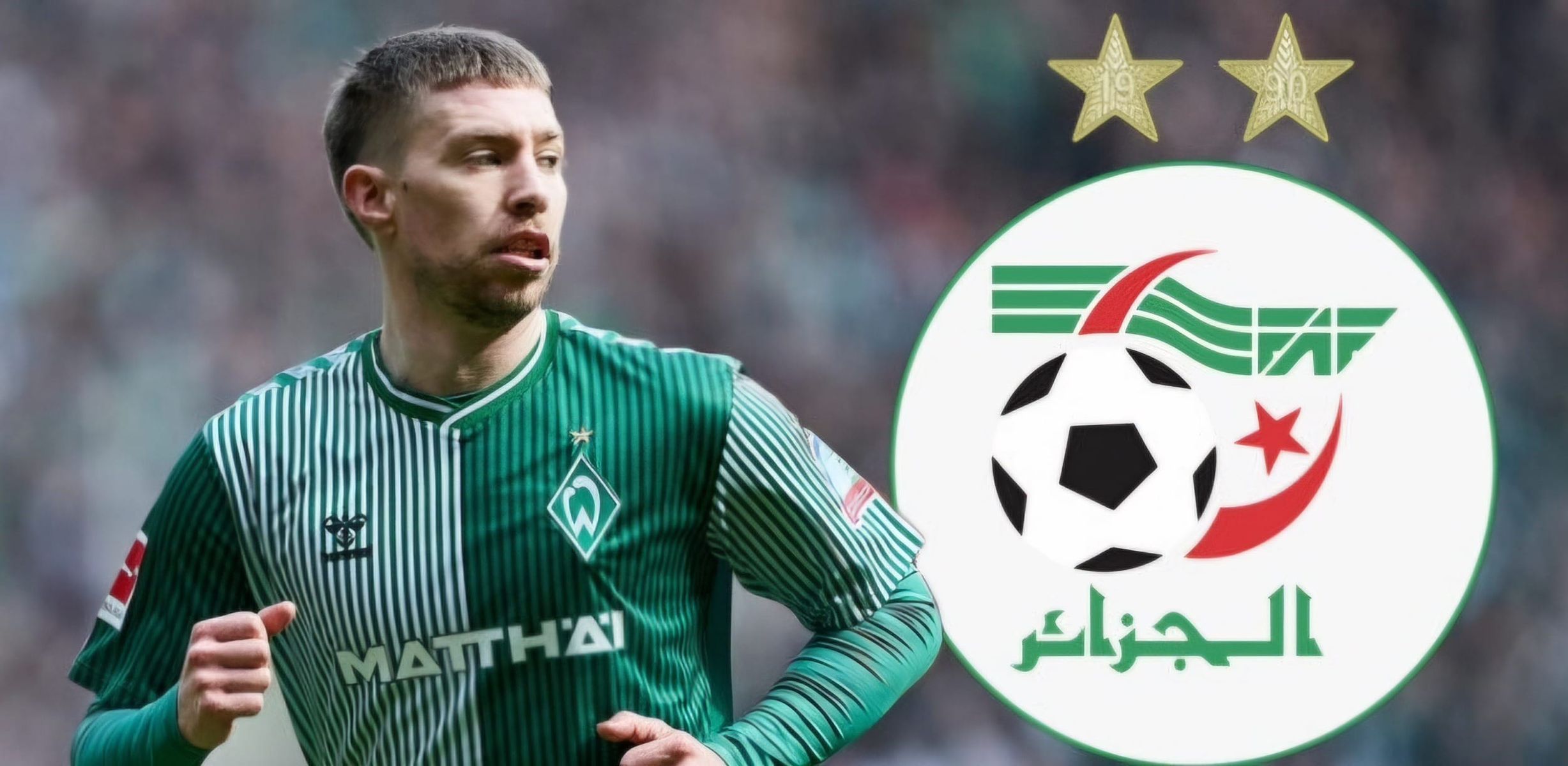 Mitchell Weiser portant le maillot du Werder Bremen lors d'un match.