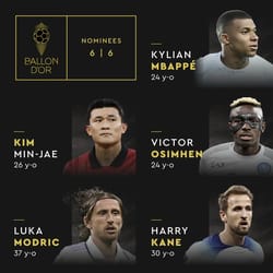 Nominés africains pour le Ballon d'Or 2023, Kylian Mbappé, Kim Min-Jae, Victor Osimhen, Luka Modric,.