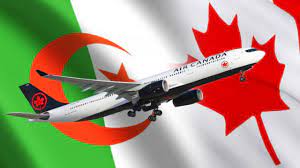 Le Canada met en place une mesure de remboursement des billets non utilisés Avion survolant le drapeau algérien et canadien.