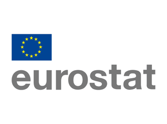 Logo Eurostat avec drapeau de l'Union européenne.
