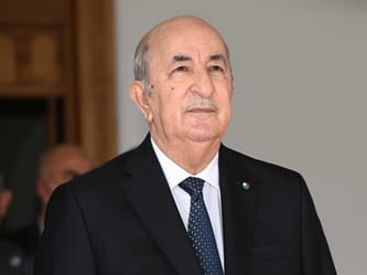 Le président Abdelmadjid Tebboune lors d'une cérémonie officielle en Algérie.