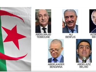 Candidats algériens pour la présidentielle 2024, portraits de cinq hommes politiques.