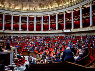Assemblée nationale avec députés en séance plénière.