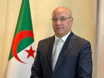Tayeb Zitouni, ministre algérien, lors d'une déclaration officielle.