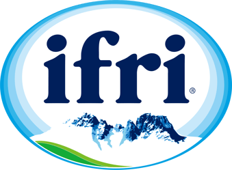 Logo de l'entreprise Ifri avec montagnes et nature.