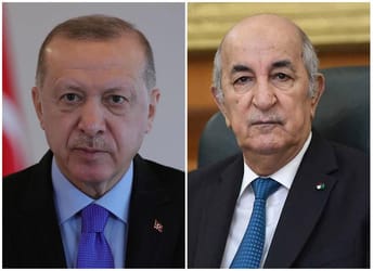 Erdogan et Tebboune en réunion officielle.