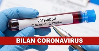 Test de dépistage du COVID-19 avec résultat positif.