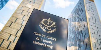 Bâtiment moderne du tribunal de l'Union Européenne à Bruxelles.