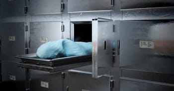 Sarcophage dans une morgue à Sfax, Tunisie, pour corps migrants.