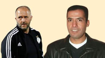 Cheb Mami et Djamel Belmadi en photo ensemble.