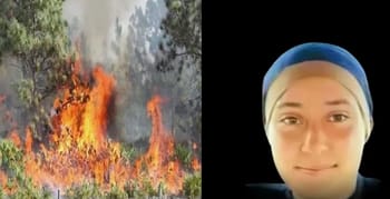 Dounia, héroïne, sauve des enfants d'un incendie en forêt.
