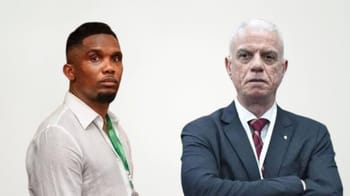 Zefizef et Eto'o lors d'un échange officiel en Algérie.