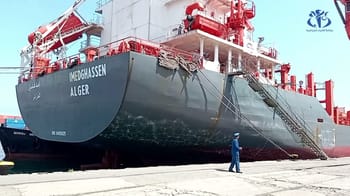 Navire IMEDGHASSEN à Alger pour ligne maritime Algérie-Sénégal.