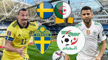 Match amical entre l'Algérie et la Suède dans un stade moderne.