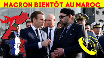 Macron et Mohammed VI en discussion lors d'une rencontre officielle.