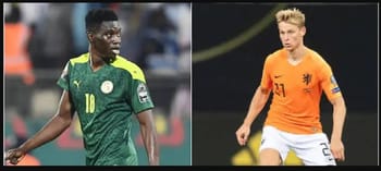 Joueurs du Sénégal et des Pays-Bas lors de la Coupe du Monde 2022.