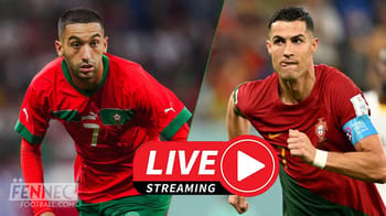 Match en direct entre Maroc et Portugal, football international.