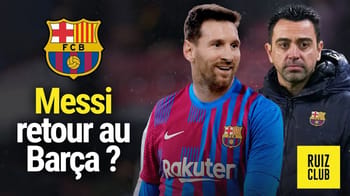 Lionel Messi avec un maillot du FC Barcelone lors d'un match.