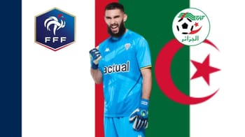 Anthony Mandrea en tenue de gardien de but, symbole du football franco-algérien.