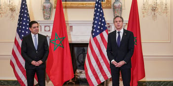 Le président américain et le roi du Maroc lors d'une réunion officielle.