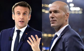Macron et Zidane lors d'un événement public en France.