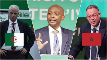 Trois hommes politiques lors d'une conférence de presse sur la CAN 2025.