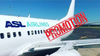 Avion ASL Airlines en promotion pour vols vers l’Algérie.