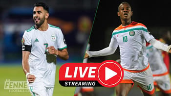 Joueurs algériens en action lors du match Algérie Niger.