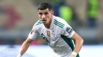 Youcef Atal en action lors d'un match au Qatar.