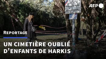 Fouille de tombes d’enfants harkis dans une zone boisée en France.