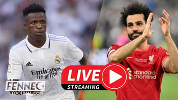 Match en direct entre Real Madrid et Liverpool.