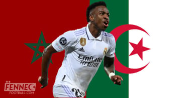 Vinicius Junior en action lors du match Maroc vs Brésil.