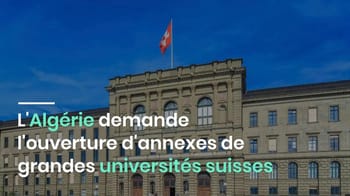 Bâtiment historique avec drapeau suisse en haut, symbole de coopération éducative.